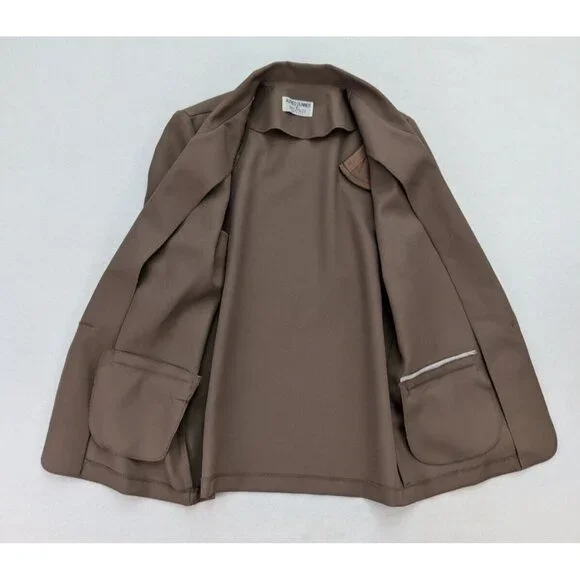 Alfred Dunner Women's Blazer Jacket Size 8 Beige Unlined Lightweight - Picture 13 of 14